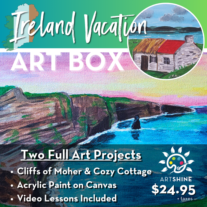 Ireland Vacation Acrylic Paint Art Box