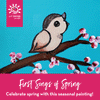 First Songs of Spring Art Kit + Video Tutorial - Acrylic Paint Specialty Box