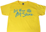 Artshine "Let Your Artshine" YOUTH T-Shirt - Bright Yellow